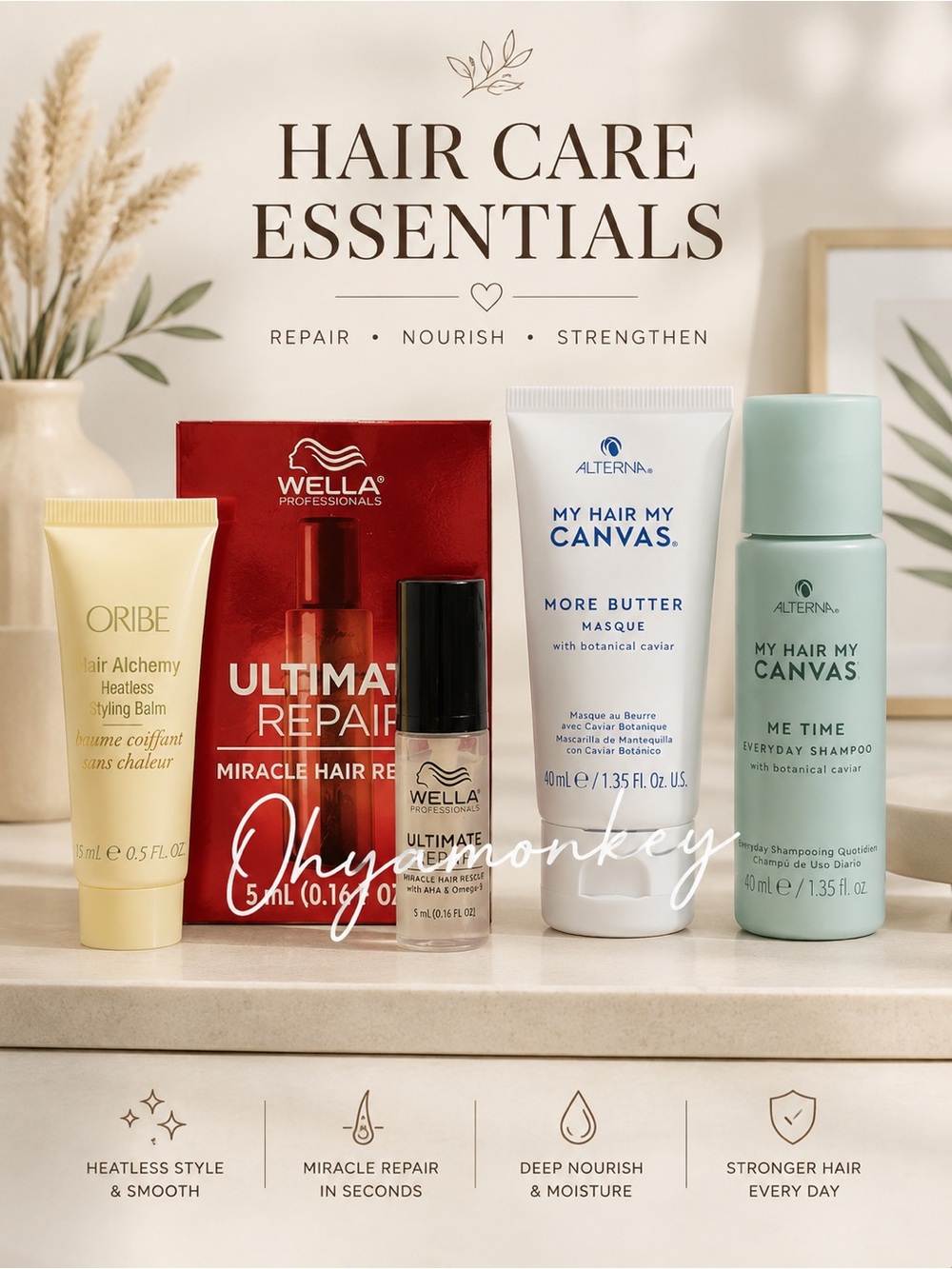 Haircare Travel Bundle - Oribe Wella Alterna